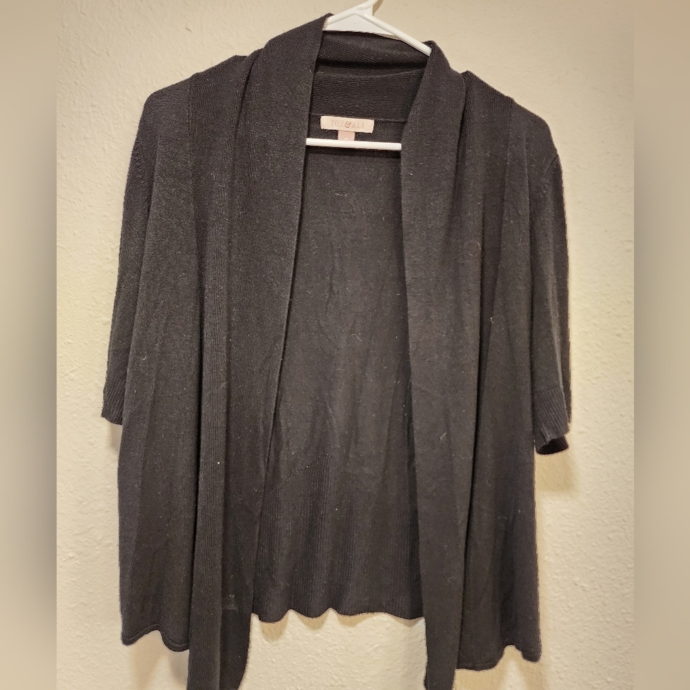 Women's Mossimo Supply Co Black Open Front Cardigan Sweater - Size Medium